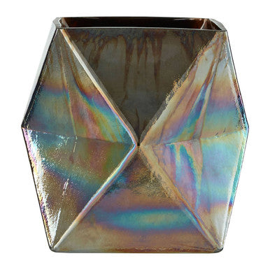 Small Oil Slick Glass Candle Holder