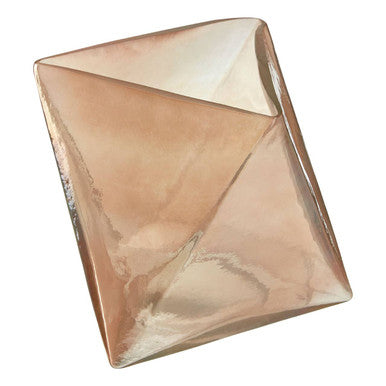 Large Pink Glass Candle Holder