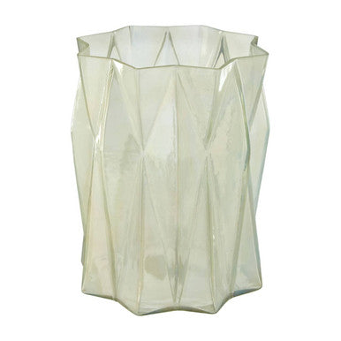 Large Iridescent Glass Candle Holder