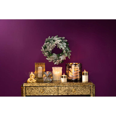 Large Iridescent Glass Candle Holder
