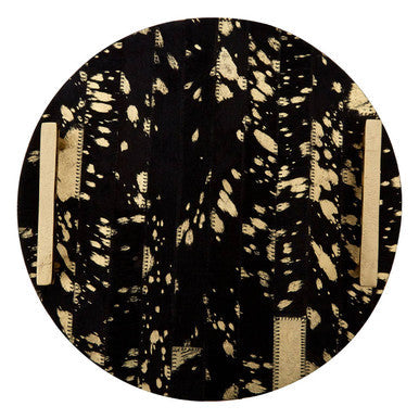 Cowhide Tray with Metal Frame