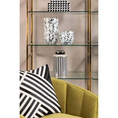 Speckled Grey Glass Planter