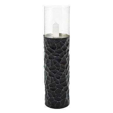 Black and Gold Large Floor Standing Hurricane Candle Holder