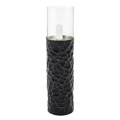 Black and Gold Large Floor Standing Hurricane Candle Holder