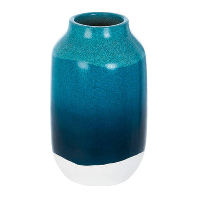 Blue and White Earthenware Vase