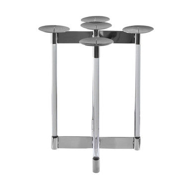 Silver Five Sconce Candelabra