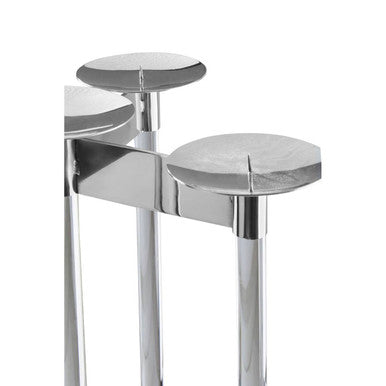 Silver Five Sconce Candelabra
