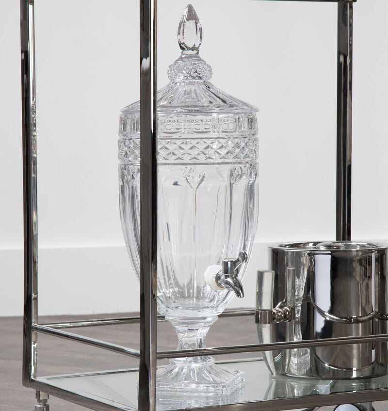 Large Drinks Dispenser with Textured Glass