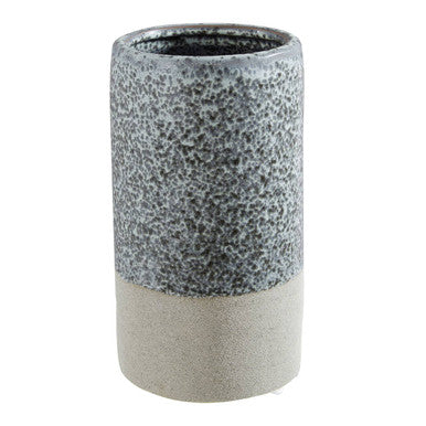 Grey Speckled Cylindrical Vase