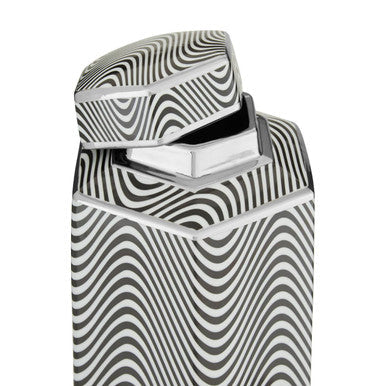 Small Ceramic Jar with Black and White Pattern
