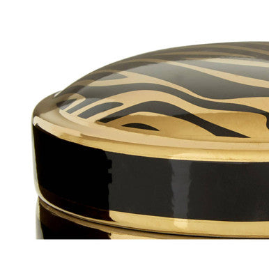 Small Trinket Box with Zebra Print Lid
