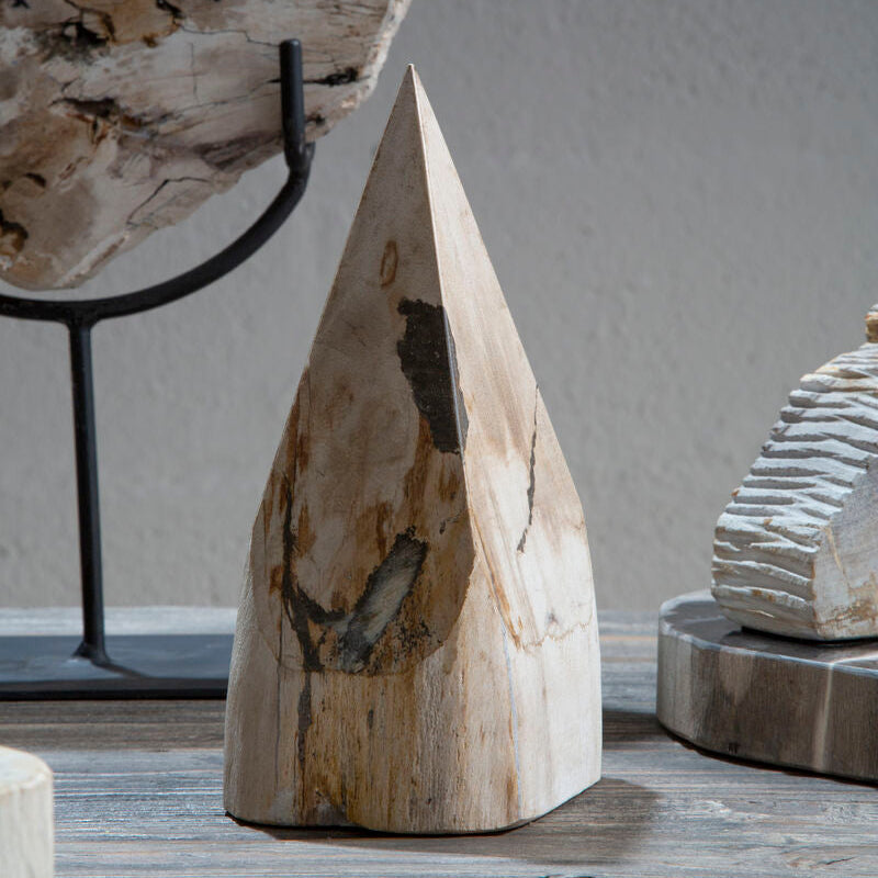 Petrified Wood Pyramid Sculpture