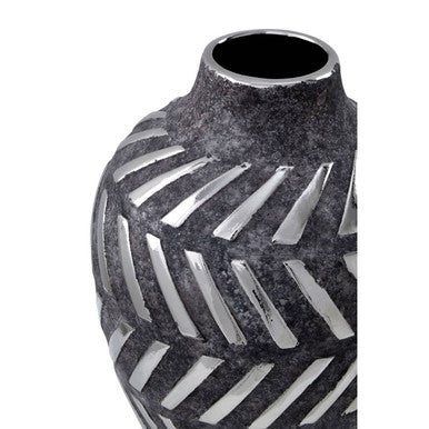 Grey and Silver Small Vase