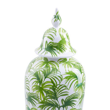 Small Botanic Jar in Green and White