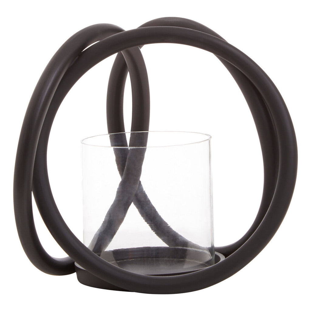 Small Matte Black Candle Holder