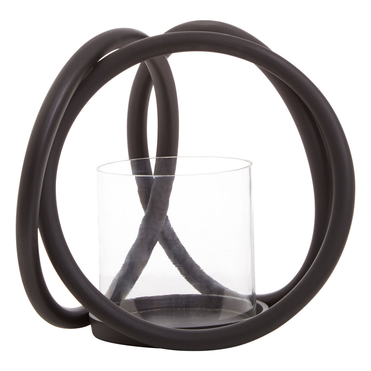 Small Matte Black Candle Holder