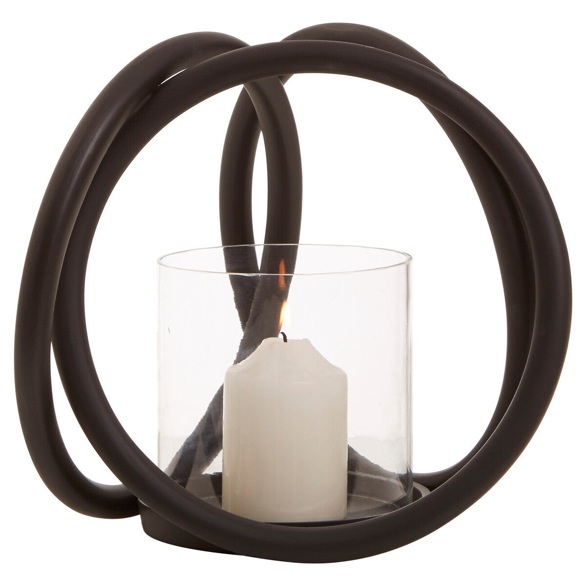Small Matte Black Candle Holder