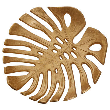 Small Gold Leaf Dish Monstera Design