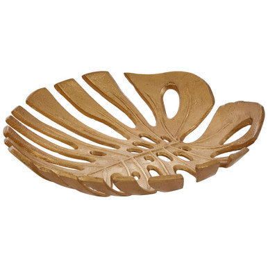 Small Gold Leaf Dish Monstera Design