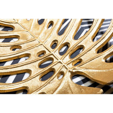 Small Gold Leaf Dish Monstera Design