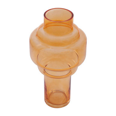 Large Orange Glass Vase