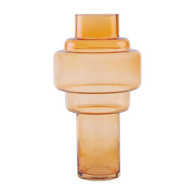 Large Orange Glass Vase