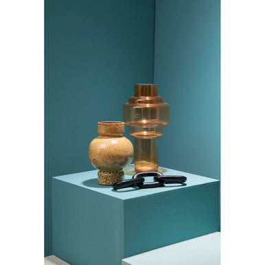 Large Orange Glass Vase