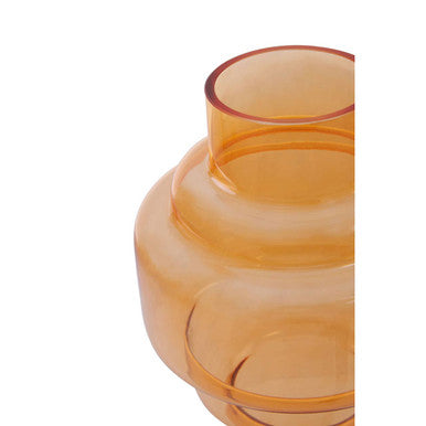 Large Orange Glass Vase