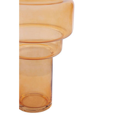 Large Orange Glass Vase
