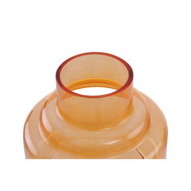 Large Orange Glass Vase