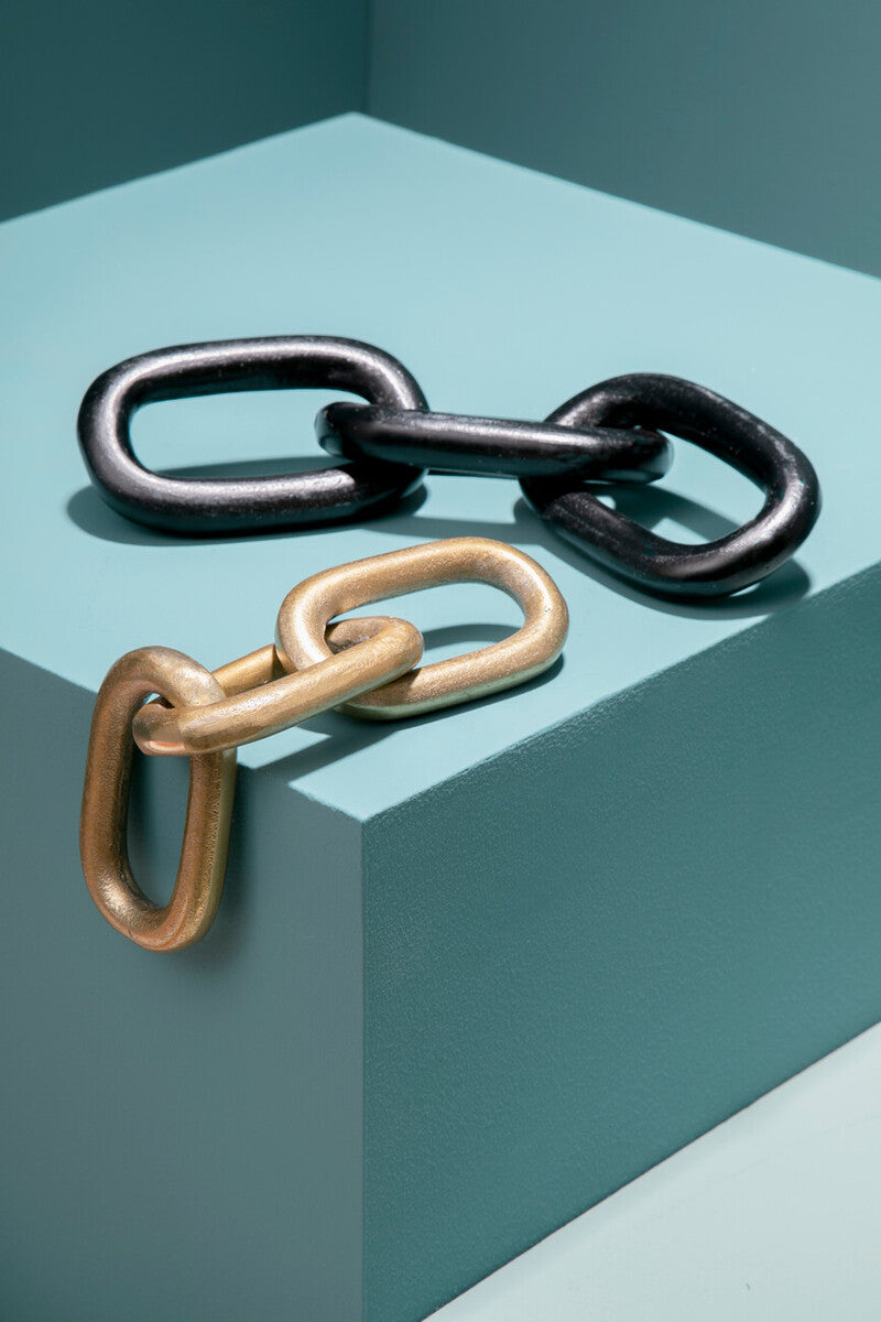 Large Black Aluminium Chain Sculpture