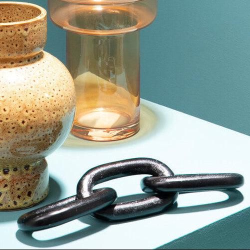 Large Black Aluminium Chain Sculpture