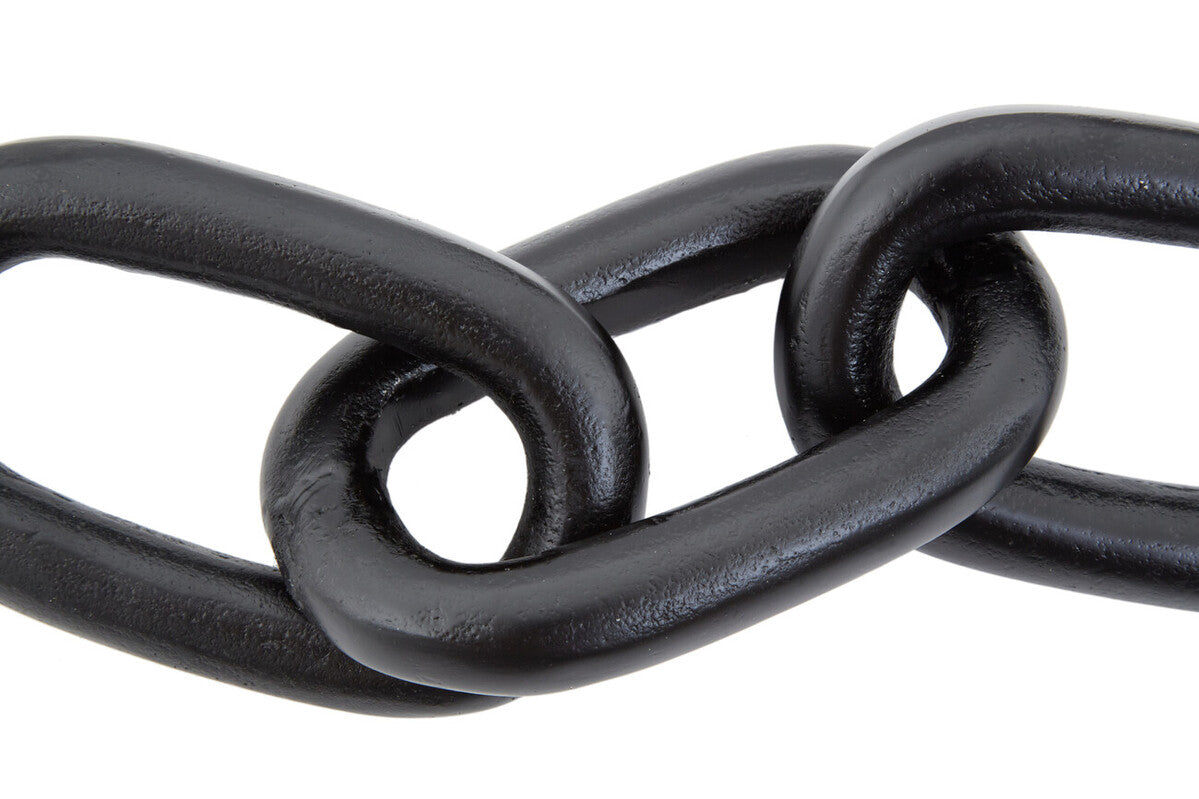 Large Black Aluminium Chain Sculpture