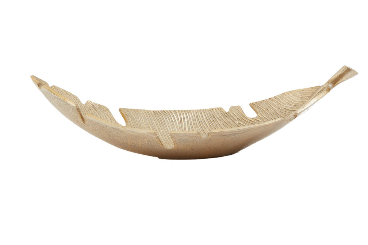 Gold Curved Leaf Dish
