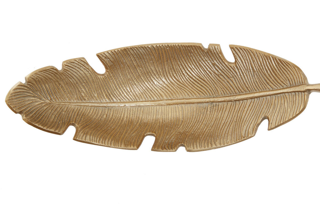 Gold Curved Leaf Dish
