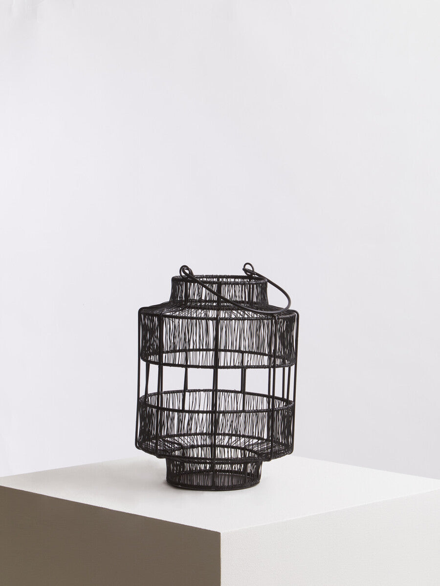 Small Black Wire Lantern