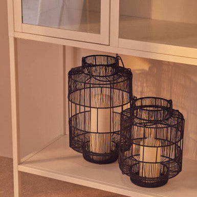 Small Black Wire Lantern