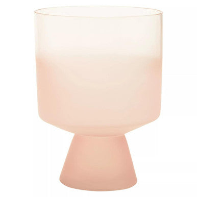Large Matte Pink Glass Vase