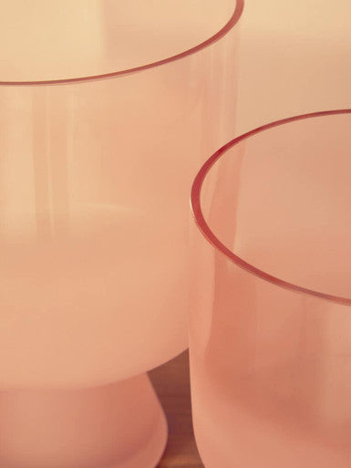 Large Matte Pink Glass Vase