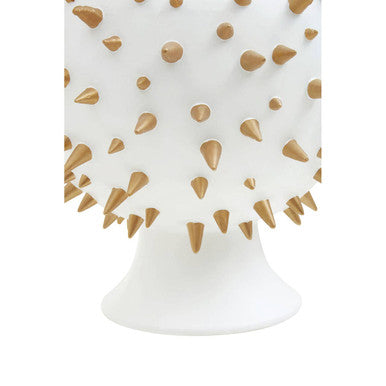Large Decorative Storage Box in White and Gold