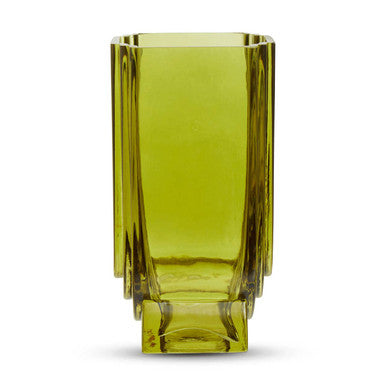 Small Olive Green Glass Vase