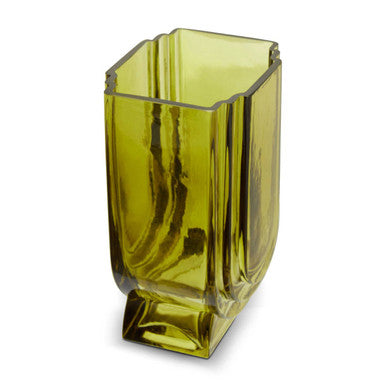 Small Olive Green Glass Vase