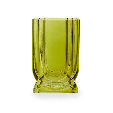Small Olive Green Glass Vase