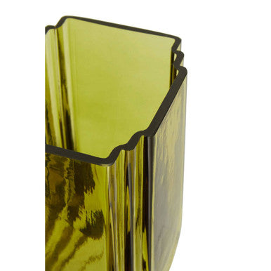 Small Olive Green Glass Vase
