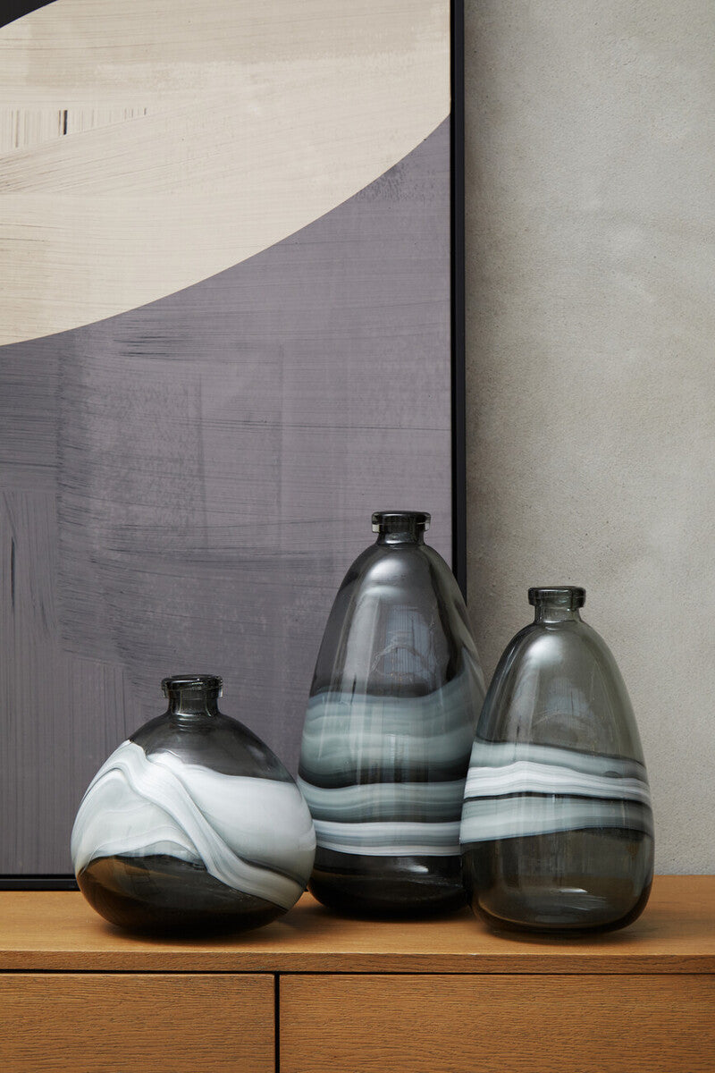 Small Grey Bottle Vase