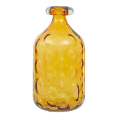 Tall Amber Bottle Vase