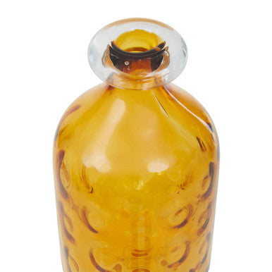 Tall Amber Bottle Vase