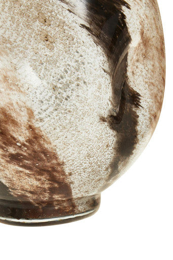 Brushstroke Small Glass Vase in Black