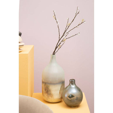 Small Metallic Effect Bottle Vase