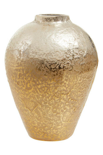 Small Ombre Silver and Gold Finish Vase